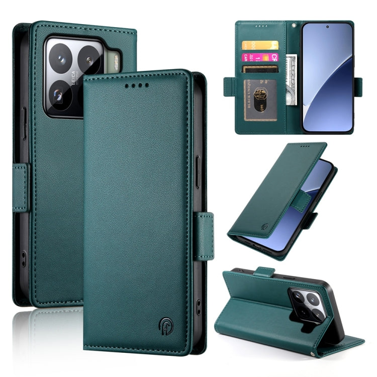 Side Buckle Magnetic Frosted Leather Phone Case, For Xiaomi 15T 5G, For Xiaomi 15 Ultra, For Xiaomi Poco X7 Pro / Redmi Turbo 4, For Xiaomi 15 Pro, For Xiaomi 15, For Xiaomi 14T Pro