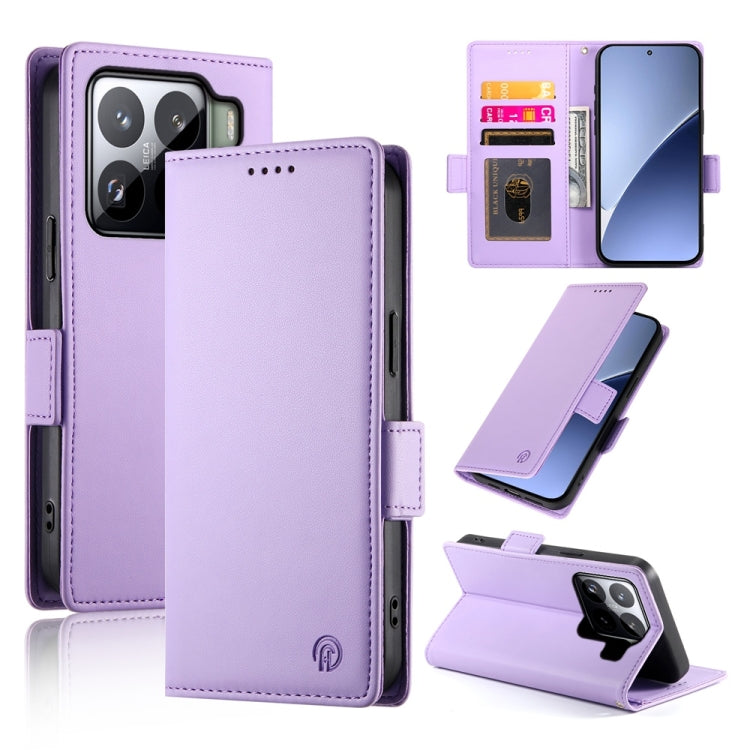 Side Buckle Magnetic Frosted Leather Phone Case, For Xiaomi 15T 5G, For Xiaomi 15 Ultra, For Xiaomi Poco X7 Pro / Redmi Turbo 4, For Xiaomi 15 Pro, For Xiaomi 15, For Xiaomi 14T Pro