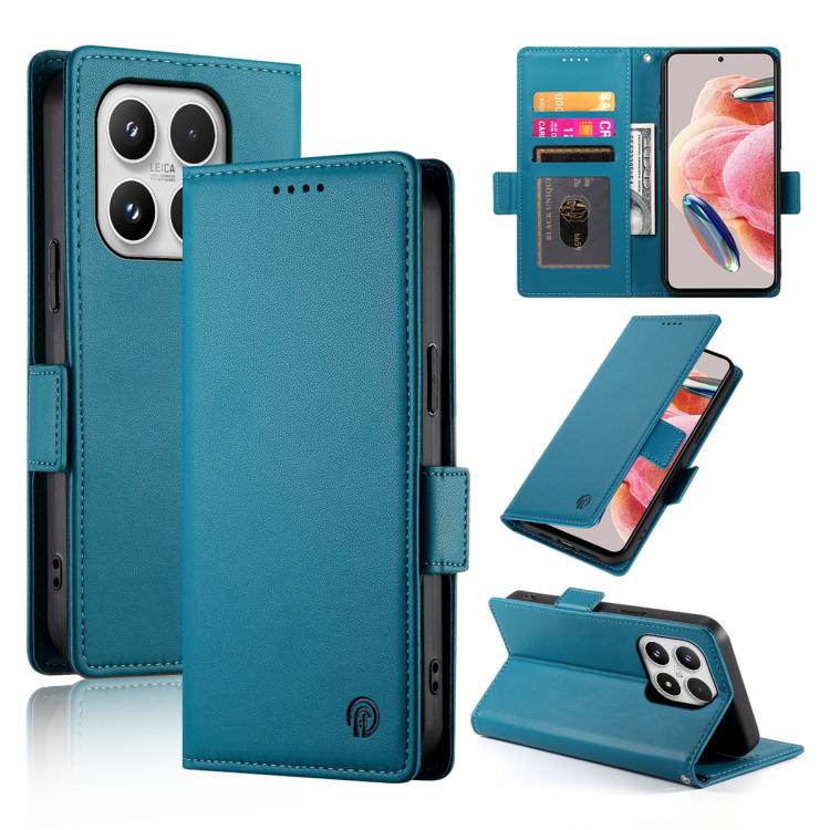 Side Buckle Magnetic Frosted Leather Phone Case, For Xiaomi 17 Pro, For Xiaomi 17, For Xiaomi Poco M7 4G 169mm, For Xiaomi Poco M7 4G 171mm, For Xiaomi 15T Pro 5G, For Xiaomi 15T 5G