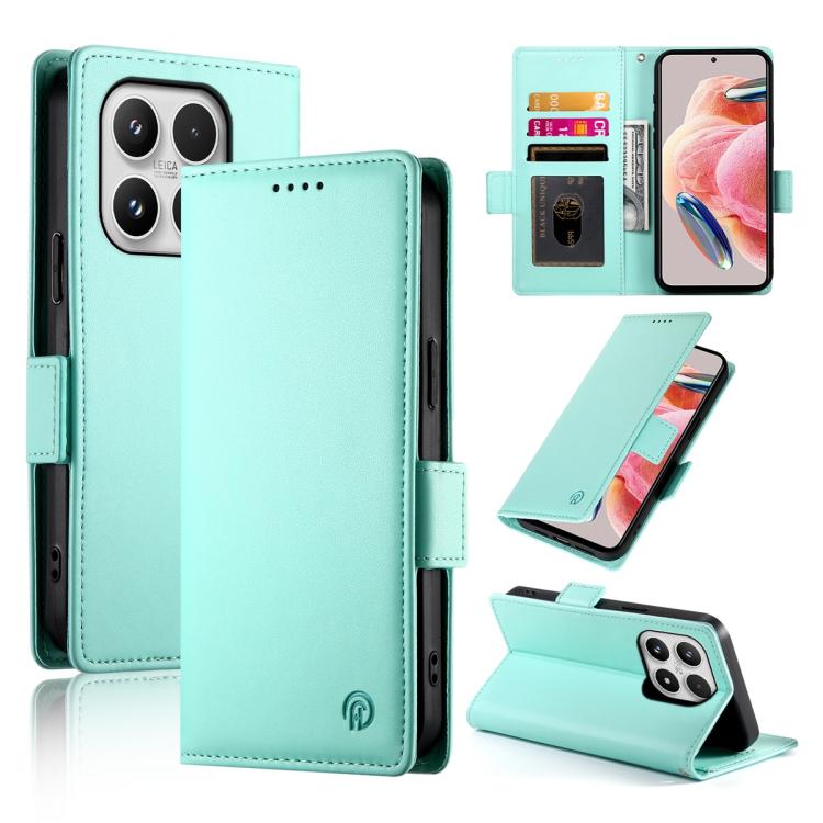 Side Buckle Magnetic Frosted Leather Phone Case, For Xiaomi 17 Pro, For Xiaomi 17, For Xiaomi Poco M7 4G 169mm, For Xiaomi Poco M7 4G 171mm, For Xiaomi 15T Pro 5G, For Xiaomi 15T 5G