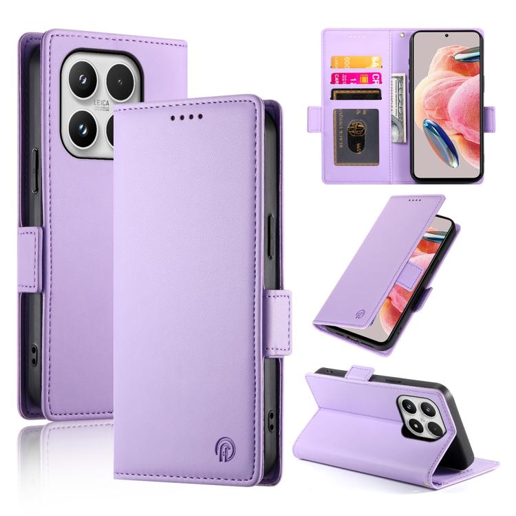 Side Buckle Magnetic Frosted Leather Phone Case, For Xiaomi Poco X8 Pro 5G / Redmi Turbo 5 5G, For Xiaomi 17 Ultra, For Xiaomi 17 Pro Max, For Xiaomi 17 Pro, For Xiaomi 17, For Xiaomi Poco M7 4G 169mm