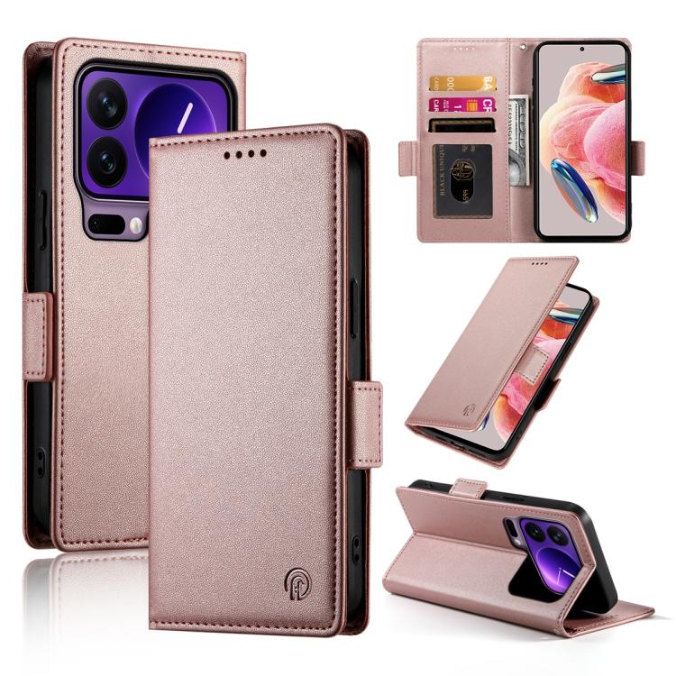 Side Buckle Magnetic Frosted Leather Phone Case, For Xiaomi 17 Pro, For Xiaomi 17, For Xiaomi Poco M7 4G 169mm, For Xiaomi Poco M7 4G 171mm, For Xiaomi 15T Pro 5G, For Xiaomi 15T 5G