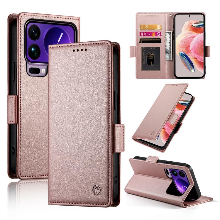 Side Buckle Magnetic Frosted Leather Phone Case, For Xiaomi Poco X8 Pro 5G / Redmi Turbo 5 5G, For Xiaomi 17 Ultra, For Xiaomi 17 Pro Max, For Xiaomi 17 Pro, For Xiaomi 17, For Xiaomi Poco M7 4G 169mm