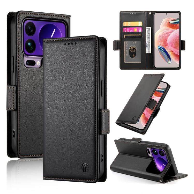 Side Buckle Magnetic Frosted Leather Phone Case, For Xiaomi Poco X8 Pro 5G / Redmi Turbo 5 5G, For Xiaomi 17 Ultra, For Xiaomi 17 Pro Max, For Xiaomi 17 Pro, For Xiaomi 17, For Xiaomi Poco M7 4G 169mm