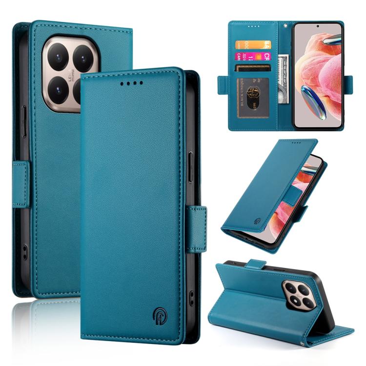 Side Buckle Magnetic Frosted Leather Phone Case, For Xiaomi 17 Pro, For Xiaomi 17, For Xiaomi Poco M7 4G 169mm, For Xiaomi Poco M7 4G 171mm, For Xiaomi 15T Pro 5G, For Xiaomi 15T 5G