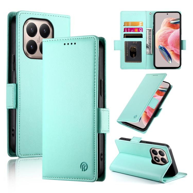 Side Buckle Magnetic Frosted Leather Phone Case, For Xiaomi 17 Pro, For Xiaomi 17, For Xiaomi Poco M7 4G 169mm, For Xiaomi Poco M7 4G 171mm, For Xiaomi 15T Pro 5G, For Xiaomi 15T 5G