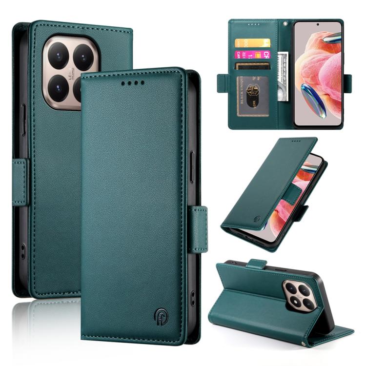 Side Buckle Magnetic Frosted Leather Phone Case, For Xiaomi 15T 5G, For Xiaomi 15 Ultra, For Xiaomi Poco X7 Pro / Redmi Turbo 4, For Xiaomi 15 Pro, For Xiaomi 15, For Xiaomi 14T Pro