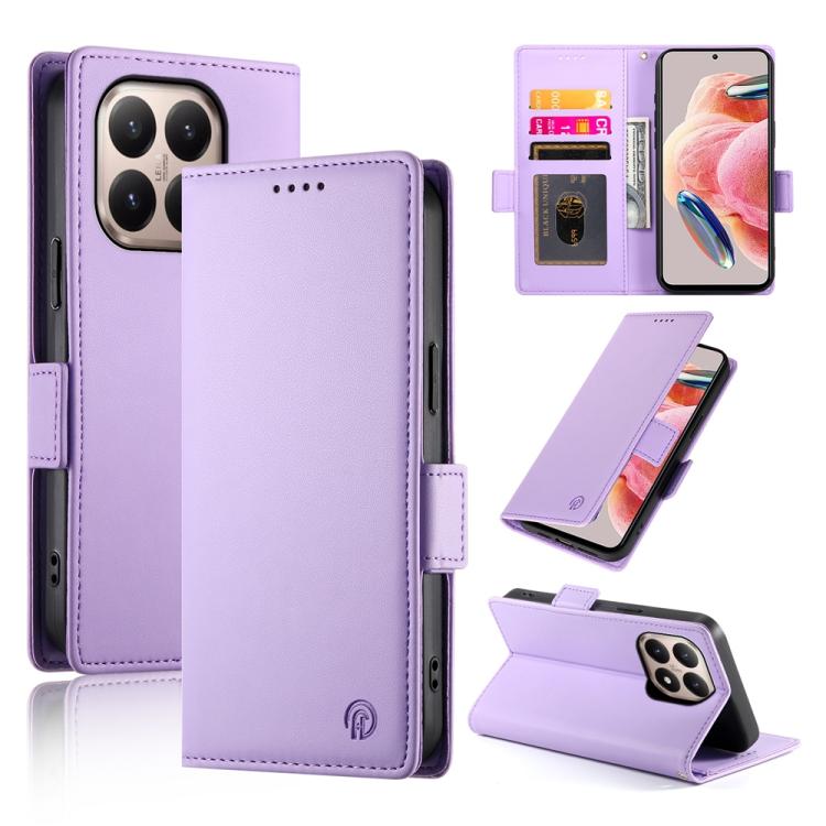 Side Buckle Magnetic Frosted Leather Phone Case, For Xiaomi 15T 5G, For Xiaomi 15 Ultra, For Xiaomi Poco X7 Pro / Redmi Turbo 4, For Xiaomi 15 Pro, For Xiaomi 15, For Xiaomi 14T Pro