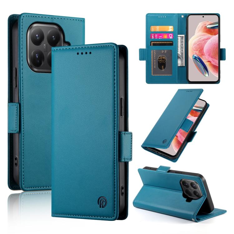 Side Buckle Magnetic Frosted Leather Phone Case, For Xiaomi 17 Pro, For Xiaomi 17, For Xiaomi Poco M7 4G 169mm, For Xiaomi Poco M7 4G 171mm, For Xiaomi 15T Pro 5G, For Xiaomi 15T 5G