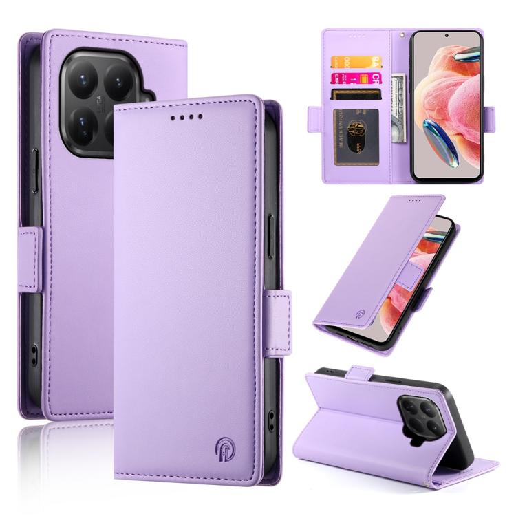 Side Buckle Magnetic Frosted Leather Phone Case, For Xiaomi 17 Pro, For Xiaomi 17, For Xiaomi Poco M7 4G 169mm, For Xiaomi Poco M7 4G 171mm, For Xiaomi 15T Pro 5G, For Xiaomi 15T 5G