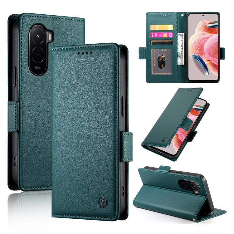 Side Buckle Magnetic Frosted Leather Phone Case, For Xiaomi 17 Pro, For Xiaomi 17, For Xiaomi Poco M7 4G 169mm, For Xiaomi Poco M7 4G 171mm, For Xiaomi 15T Pro 5G, For Xiaomi 15T 5G