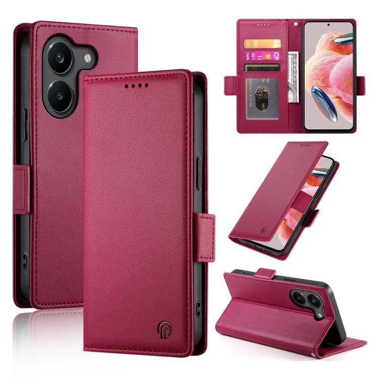 Side Buckle Magnetic Frosted Leather Phone Case, For Xiaomi Poco X8 Pro 5G / Redmi Turbo 5 5G, For Xiaomi 17 Ultra, For Xiaomi 17 Pro Max, For Xiaomi 17 Pro, For Xiaomi 17, For Xiaomi Poco M7 4G 169mm