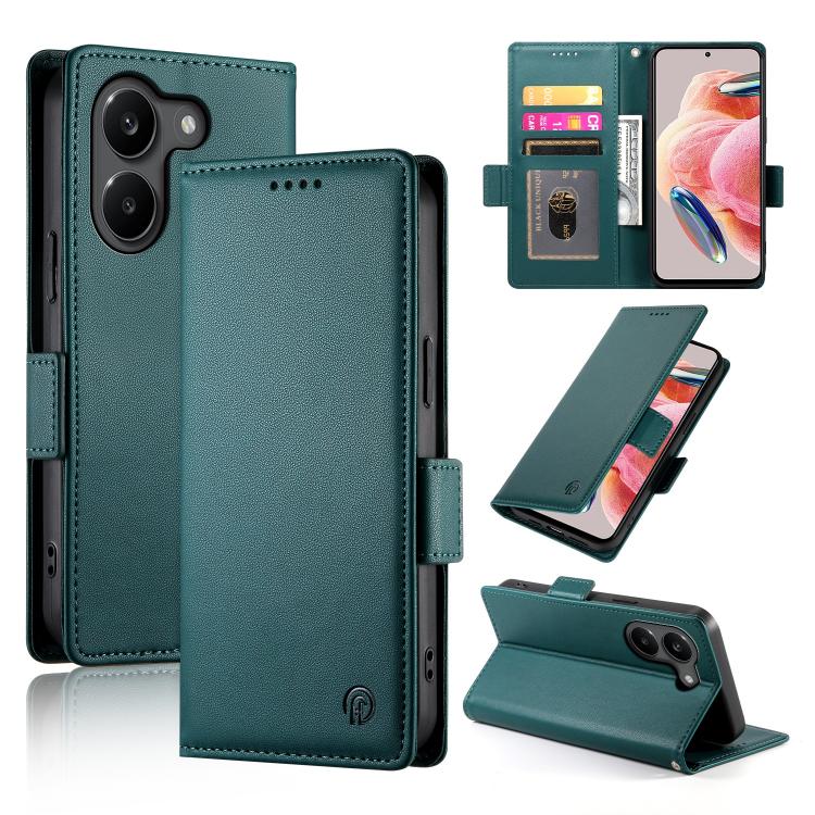 Side Buckle Magnetic Frosted Leather Phone Case, For Xiaomi Poco X8 Pro 5G / Redmi Turbo 5 5G, For Xiaomi 17 Ultra, For Xiaomi 17 Pro Max, For Xiaomi 17 Pro, For Xiaomi 17, For Xiaomi Poco M7 4G 169mm