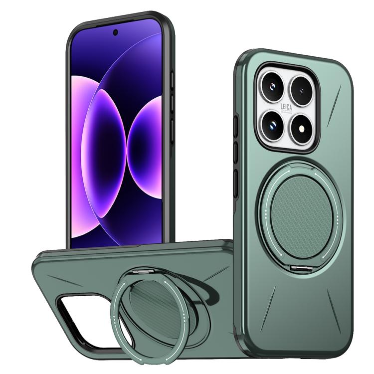Metal Rotation Holder MagSafe TPU Hybrid PC Phone Case, For Xiaomi 17 Pro Max, For Xiaomi 17, For Xiaomi 15T Pro 5G, For Xiaomi 15T 5G, For Xiaomi 14T Pro, For Xiaomi 14T