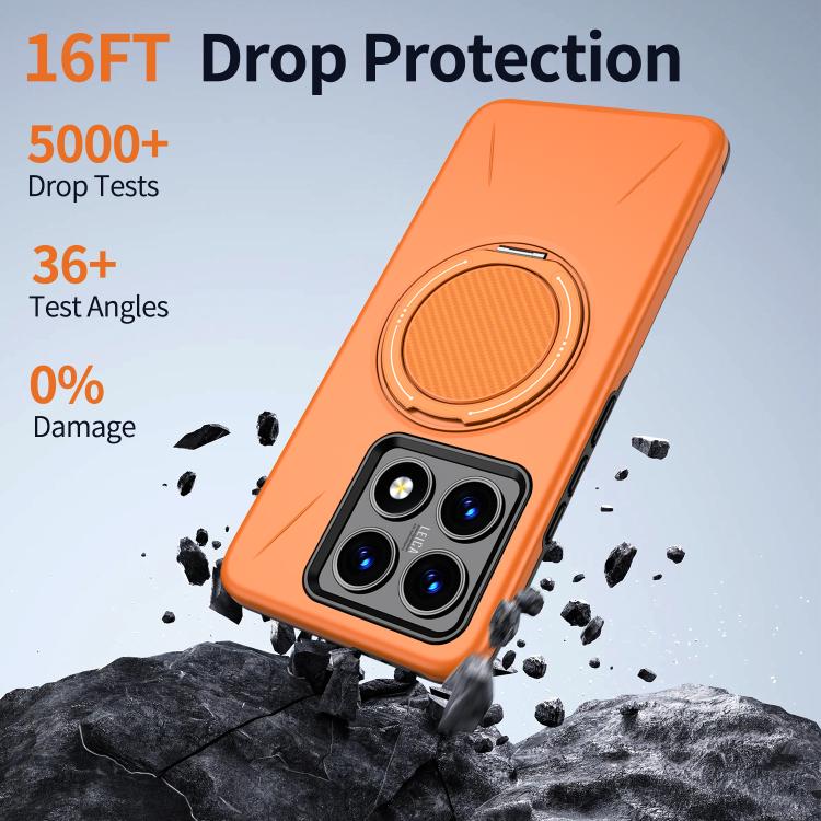 Metal Rotation Holder MagSafe TPU Hybrid PC Phone Case, For Xiaomi 14T Pro, For Xiaomi 14T