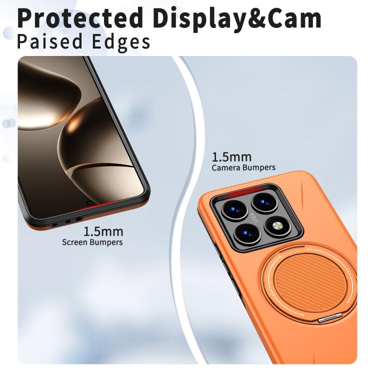 Metal Rotation Holder MagSafe TPU Hybrid PC Phone Case, For Xiaomi 14T Pro, For Xiaomi 14T
