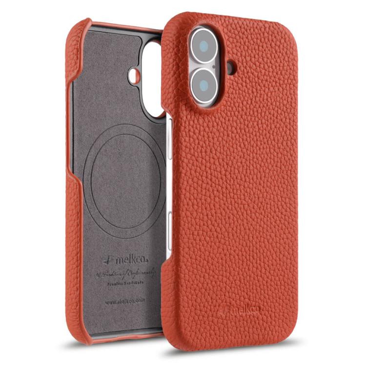 melkco Litchi Texture Magnetic Half Coverage Genuine Leather Phone Case, For iPhone 16 Pro, For iPhone 16, For iPhone 15 Pro Max, For iPhone 15 Pro, For iPhone 15, For iPhone 14