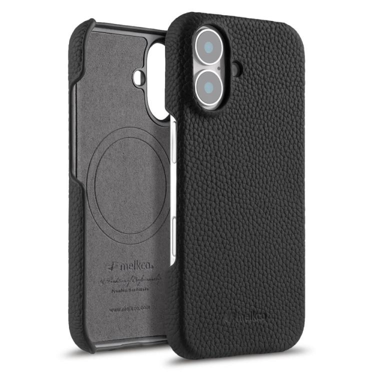 melkco Litchi Texture Magnetic Half Coverage Genuine Leather Phone Case, For iPhone 16 Pro, For iPhone 16, For iPhone 15 Pro Max, For iPhone 15 Pro, For iPhone 15, For iPhone 14