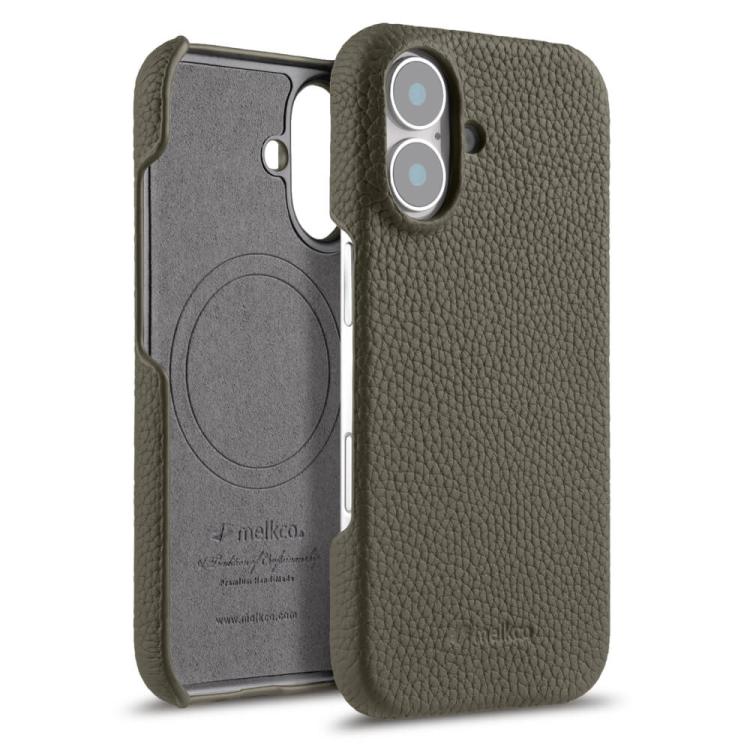 melkco Litchi Texture Magnetic Half Coverage Genuine Leather Phone Case, For iPhone 16 Pro, For iPhone 16, For iPhone 15 Pro Max, For iPhone 15 Pro, For iPhone 15, For iPhone 14