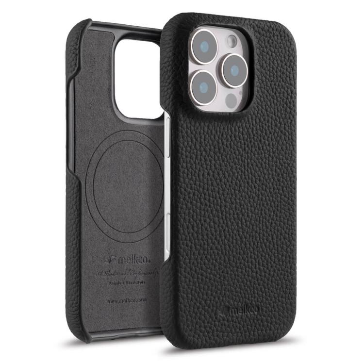 melkco Litchi Texture Magnetic Half Coverage Genuine Leather Phone Case, For iPhone 16 Pro, For iPhone 16, For iPhone 15 Pro Max, For iPhone 15 Pro, For iPhone 15, For iPhone 14