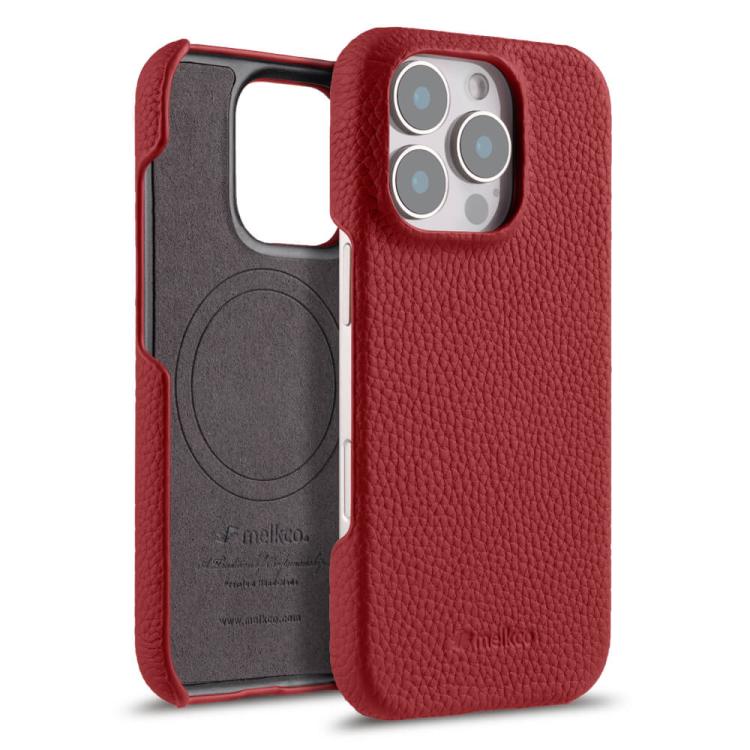 melkco Litchi Texture Magnetic Half Coverage Genuine Leather Phone Case, For iPhone 16 Pro, For iPhone 16, For iPhone 15 Pro Max, For iPhone 15 Pro, For iPhone 15, For iPhone 14