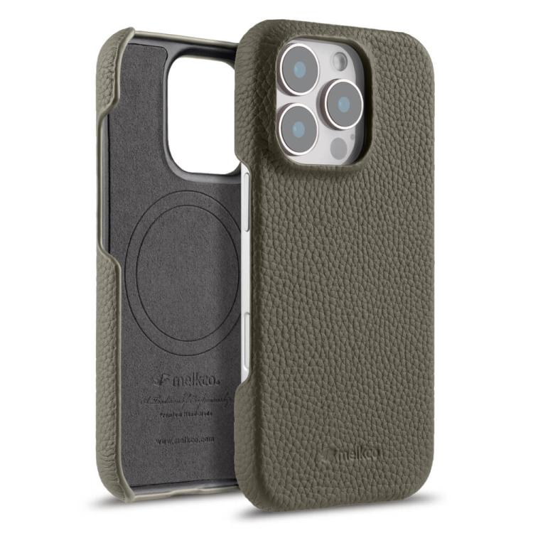 melkco Litchi Texture Magnetic Half Coverage Genuine Leather Phone Case, For iPhone 16 Pro, For iPhone 16, For iPhone 15 Pro Max, For iPhone 15 Pro, For iPhone 15, For iPhone 14