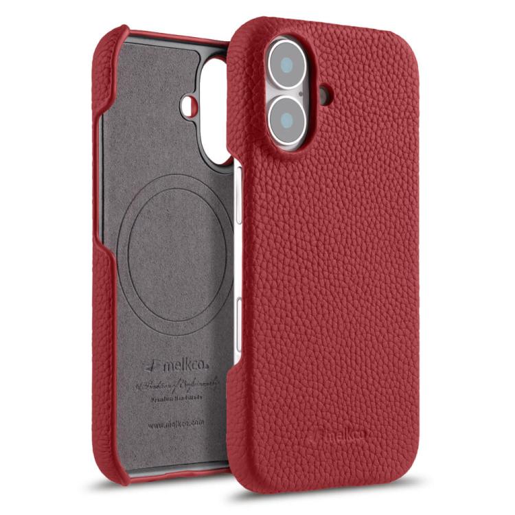 melkco Litchi Texture Magnetic Half Coverage Genuine Leather Phone Case, For iPhone 17e / 16e, For iPhone 17 Pro Max, For iPhone 17 Pro, For iPhone 17, For iPhone Air, For iPhone 16 Pro Max