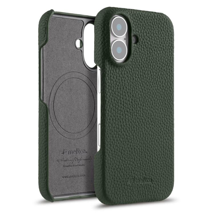 melkco Litchi Texture Magnetic Half Coverage Genuine Leather Phone Case, For iPhone 17e / 16e, For iPhone 17 Pro Max, For iPhone 17 Pro, For iPhone 17, For iPhone Air, For iPhone 16 Pro Max