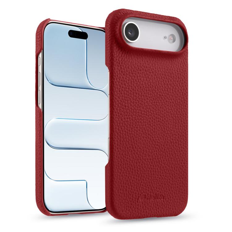 melkco Litchi Texture Magnetic Half Coverage Genuine Leather Phone Case, For iPhone 17e / 16e, For iPhone 17 Pro Max, For iPhone 17 Pro, For iPhone 17, For iPhone Air, For iPhone 16 Pro Max