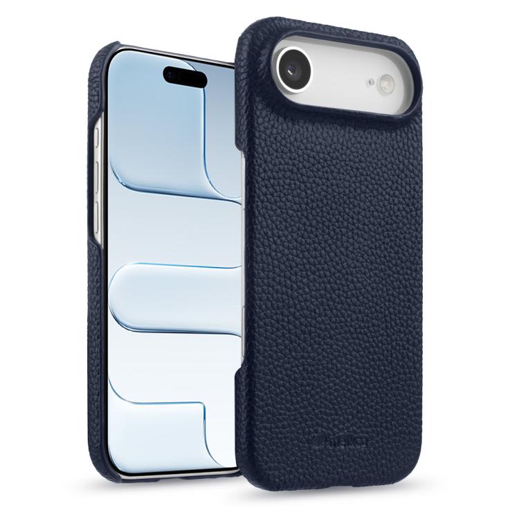 melkco Litchi Texture Magnetic Half Coverage Genuine Leather Phone Case, For iPhone 17e / 16e, For iPhone 17 Pro Max, For iPhone 17 Pro, For iPhone 17, For iPhone Air, For iPhone 16 Pro Max