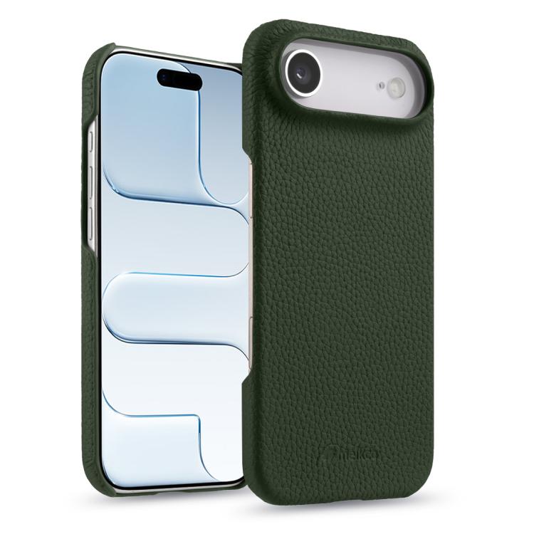 melkco Litchi Texture Magnetic Half Coverage Genuine Leather Phone Case, For iPhone 17e / 16e, For iPhone 17 Pro Max, For iPhone 17 Pro, For iPhone 17, For iPhone Air, For iPhone 16 Pro Max