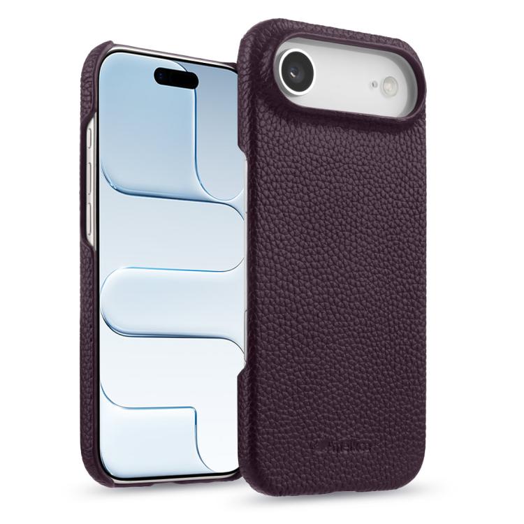 melkco Litchi Texture Magnetic Half Coverage Genuine Leather Phone Case, For iPhone 17e / 16e, For iPhone 17 Pro Max, For iPhone 17 Pro, For iPhone 17, For iPhone Air, For iPhone 16 Pro Max