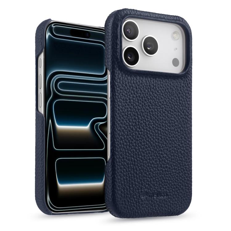 melkco Litchi Texture Magnetic Half Coverage Genuine Leather Phone Case, For iPhone 17e / 16e, For iPhone 17 Pro Max, For iPhone 17 Pro, For iPhone 17, For iPhone Air, For iPhone 16 Pro Max
