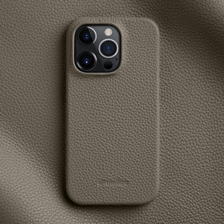melkco Litchi Texture Magnetic Half Coverage Genuine Leather Phone Case, For iPhone 14 Pro, For iPhone 14 Pro Max