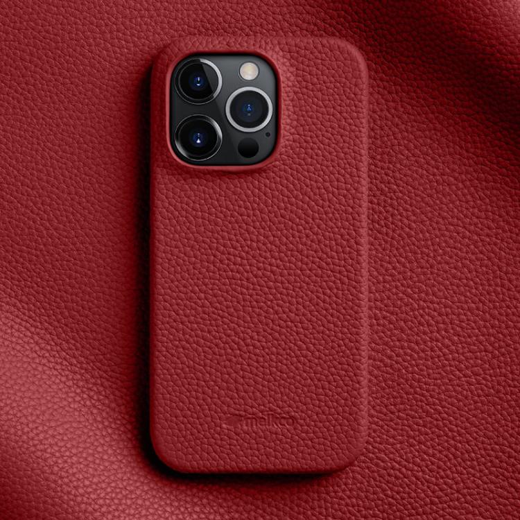 melkco Litchi Texture Magnetic Half Coverage Genuine Leather Phone Case, For iPhone 16 Pro, For iPhone 16, For iPhone 15 Pro Max, For iPhone 15 Pro, For iPhone 15, For iPhone 14