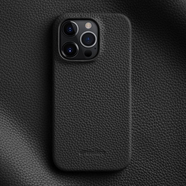 melkco Litchi Texture Magnetic Half Coverage Genuine Leather Phone Case, For iPhone 16 Pro, For iPhone 16, For iPhone 15 Pro Max, For iPhone 15 Pro, For iPhone 15, For iPhone 14