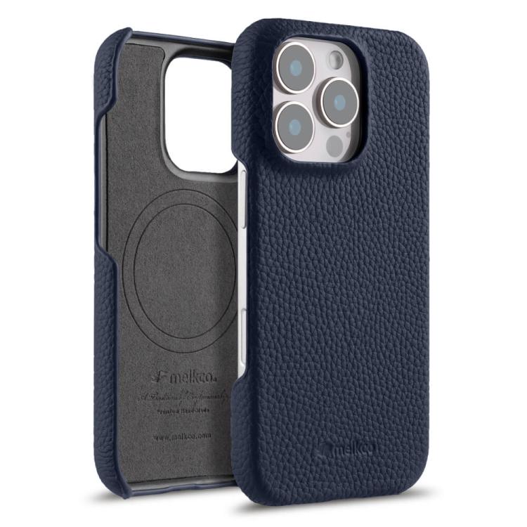 melkco Litchi Texture Magnetic Half Coverage Genuine Leather Phone Case, For iPhone 17e / 16e, For iPhone 17 Pro Max, For iPhone 17 Pro, For iPhone 17, For iPhone Air, For iPhone 16 Pro Max
