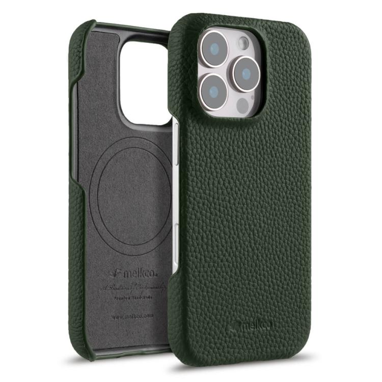 melkco Litchi Texture Magnetic Half Coverage Genuine Leather Phone Case, For iPhone 17e / 16e, For iPhone 17 Pro Max, For iPhone 17 Pro, For iPhone 17, For iPhone Air, For iPhone 16 Pro Max