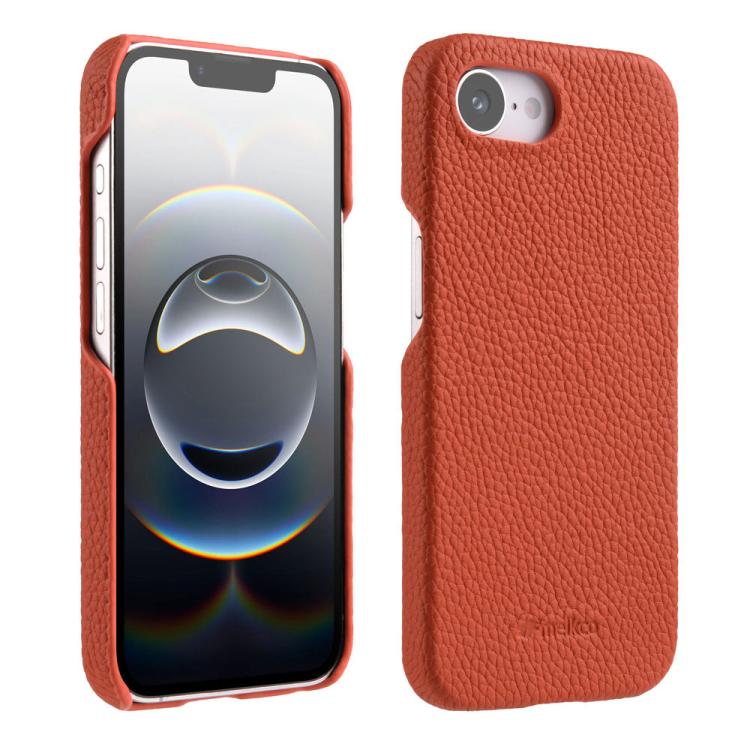 melkco Litchi Texture Magnetic Half Coverage Genuine Leather Phone Case, For iPhone 18 Pro, For iPhone 18 Pro Max, For iPhone 17e / 16e, For iPhone 17 Pro Max, For iPhone 17 Pro, For iPhone 17