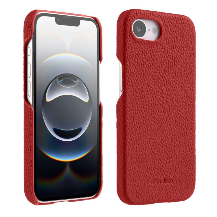 melkco Litchi Texture Magnetic Half Coverage Genuine Leather Phone Case, For iPhone 18 Pro, For iPhone 18 Pro Max, For iPhone 17e / 16e, For iPhone 17 Pro Max, For iPhone 17 Pro, For iPhone 17
