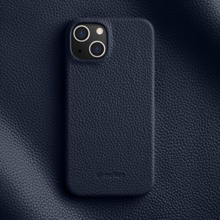 melkco Litchi Texture Magnetic Half Coverage Genuine Leather Phone Case, For iPhone 15, For iPhone 14, For iPhone 14 Pro, For iPhone 14 Pro Max