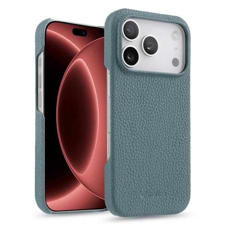 melkco Litchi Texture Magnetic Half Coverage Genuine Leather Phone Case, For iPhone 18 Pro, For iPhone 18 Pro Max, For iPhone 17e / 16e, For iPhone 17 Pro Max, For iPhone 17 Pro, For iPhone 17