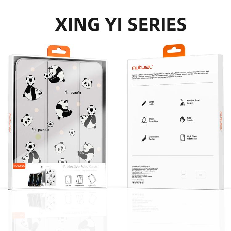Mutural XingYi Series Tri-fold Vegan Leather Tablet Case, For iPad Air 13 2026 / 2025 / 2024, For iPad Air 11 2026 / 2025 / 2024, For iPad Pro 13 2025 / 2024, For iPad Pro 11 2025 / 2024, For iPad 2025 / 2022, For iPad Pro 11 2022 / 2021 / 2020