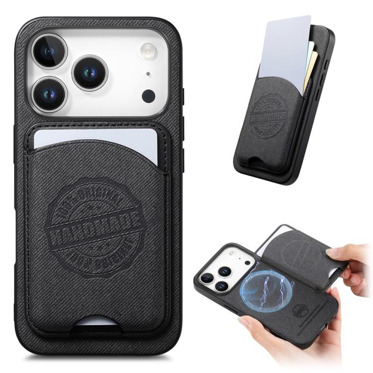 Twill Texture Vegan Leather Magnetic Phone Cover with Detachable Card Holder, For iPhone 16e / 17e, For iPhone 17 Pro Max, For iPhone 17 Pro, For iPhone 17, For iPhone Air, For iPhone 16 Pro Max