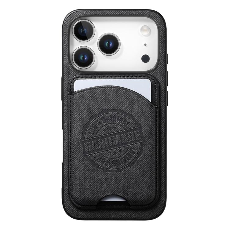 Twill Texture Vegan Leather Magnetic Phone Cover with Detachable Card Holder, For iPhone 18 Pro / 17 Pro, For iPhone 18 Pro Max / 17 Pro Max, For iPhone 16e / 17e, For iPhone 17, For iPhone Air, For iPhone 16 Pro Max