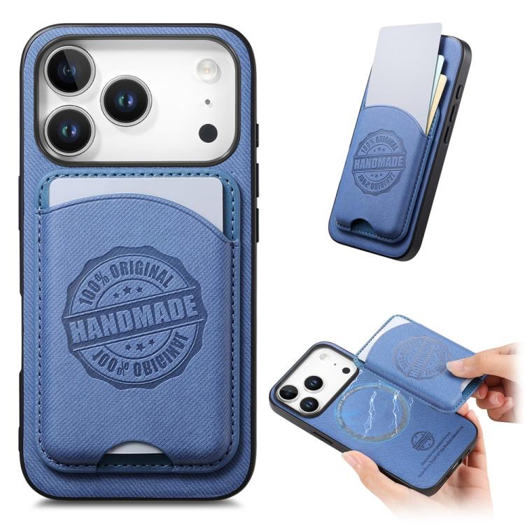 Twill Texture Vegan Leather Magnetic Phone Cover with Detachable Card Holder, For iPhone 16e / 17e, For iPhone 17 Pro Max, For iPhone 17 Pro, For iPhone 17, For iPhone Air, For iPhone 16 Pro Max