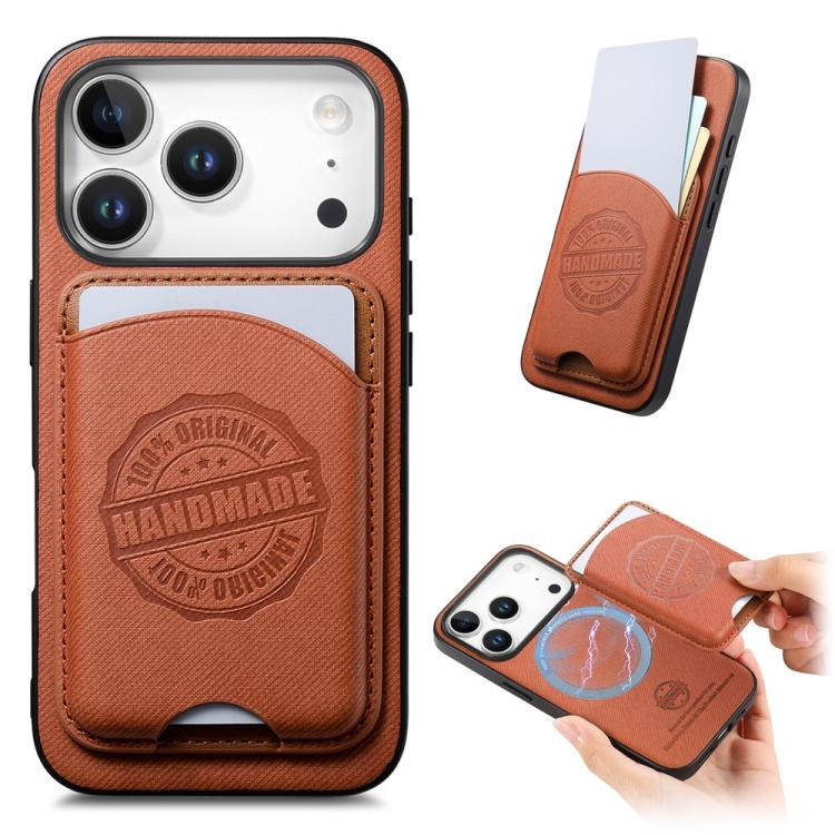 Twill Texture Vegan Leather Magnetic Phone Cover with Detachable Card Holder, For iPhone 16e / 17e, For iPhone 17 Pro Max, For iPhone 17 Pro, For iPhone 17, For iPhone Air, For iPhone 16 Pro Max