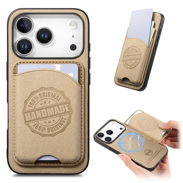 Twill Texture Vegan Leather Magnetic Phone Cover with Detachable Card Holder, For iPhone 16e / 17e, For iPhone 17 Pro Max, For iPhone 17 Pro, For iPhone 17, For iPhone Air, For iPhone 16 Pro Max