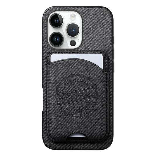 Twill Texture Vegan Leather Magnetic Phone Cover with Detachable Card Holder, For iPhone 16 Pro, For iPhone 16 Plus, For iPhone 16, For iPhone 15 Pro Max, For iPhone 15 Pro, For iPhone 15 Plus