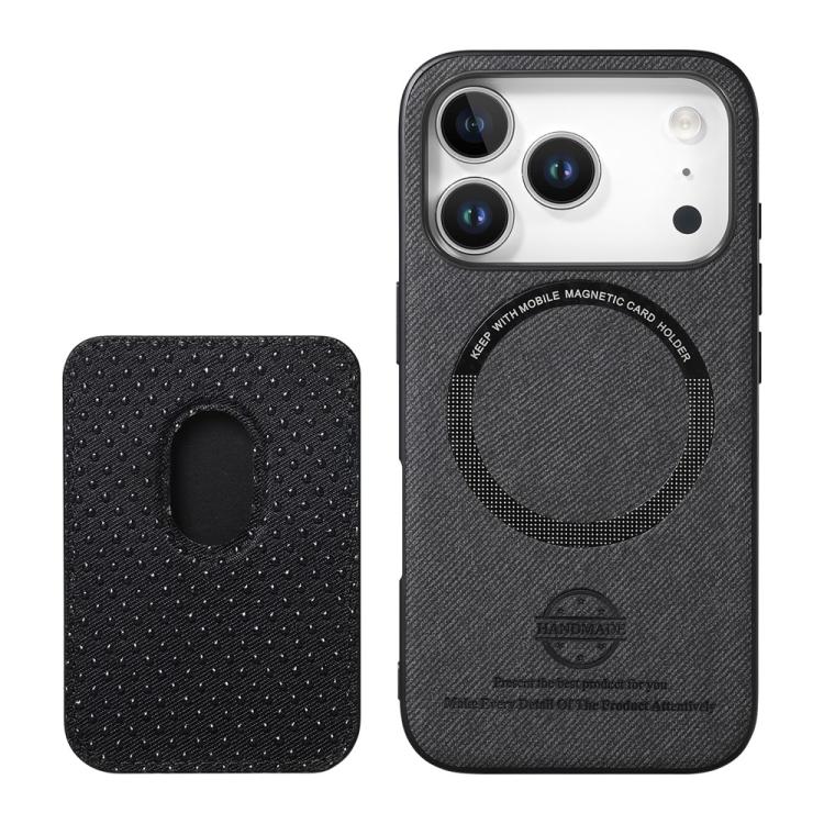 Twill Texture Vegan Leather Magnetic Phone Cover with Detachable Card Holder, For iPhone 16 Pro, For iPhone 16 Plus, For iPhone 16, For iPhone 15 Pro Max, For iPhone 15 Pro, For iPhone 15 Plus